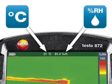 Wärmebildkamera Testo 872s  (320 x 240 Pixel, App, Laser) - Baudiagrnoseset - Schimmelset  inkl. testo 605i - Aktionspreis