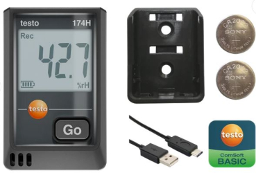 Datenlogger Testo 174H mit USB-C Anschluss für  Temperatur und Luftfeuchte - Version 2025