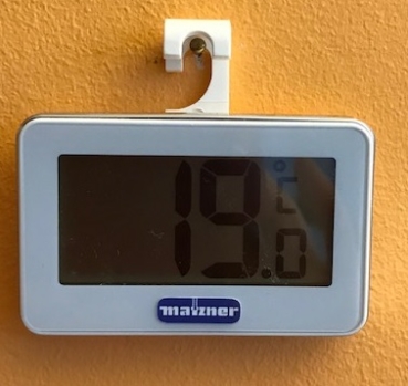 Digitales Thermometer  2028 weiß - gut lesbare Anzeige der Raumtemperatur - kompaktes Gehäuse