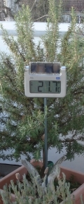 Digital - Gartenthermometer mit Solarbeleuchtung