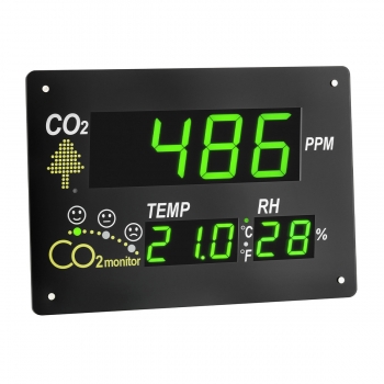 CO2-Air Controll Observer XL Anzeige mit grünen LED-Ziffern und automatischer Helligkeitsanpassung