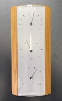 Barometer - Wetterstation  Barigo 392  im modernem Design  - Esche hell