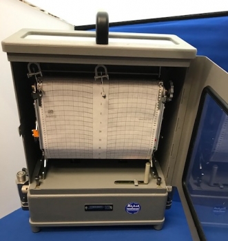 Druckbandschreiber 2-fach 0 - 40 bar  und 0 - 500 mbar Feindruck - Ausstellungsstück