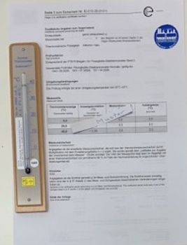 Raumthermometer geeicht bis 2029 mit Eichschein
