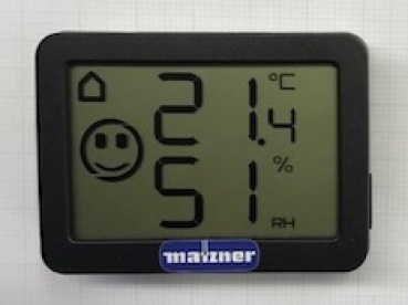 Thermo-Hygrometer Mini  mit Klima-Komfortanzeige - schwarz