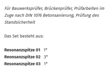 Preview: Resonanztaster - Zerstörungsfreie Hohlstellenortung - Spezialset " Beton "