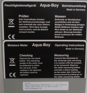 Aqua Boy Papierfeuchtigkeit Messgeraet PMI 4-12