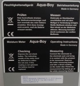 Aqua Boy Papierfeuchtigkeit Messgerät PMI 4-12 %