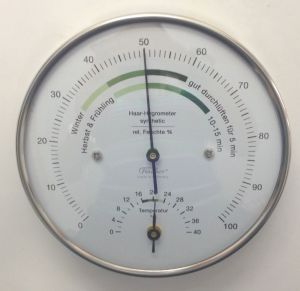 Wohnklima-Messer Thermo-Hygrometer Typ 122 HT Chrom