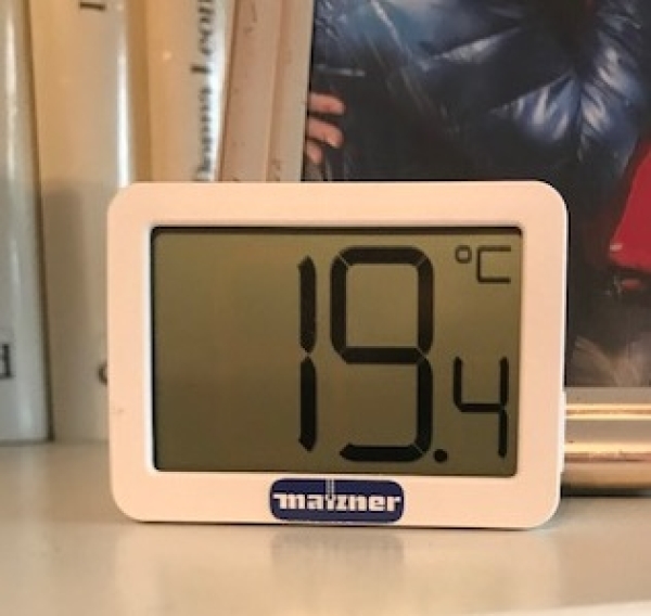 Digitales Thermometer 1065 weiß - gut lesbare Anzeige der Raumtemperatur