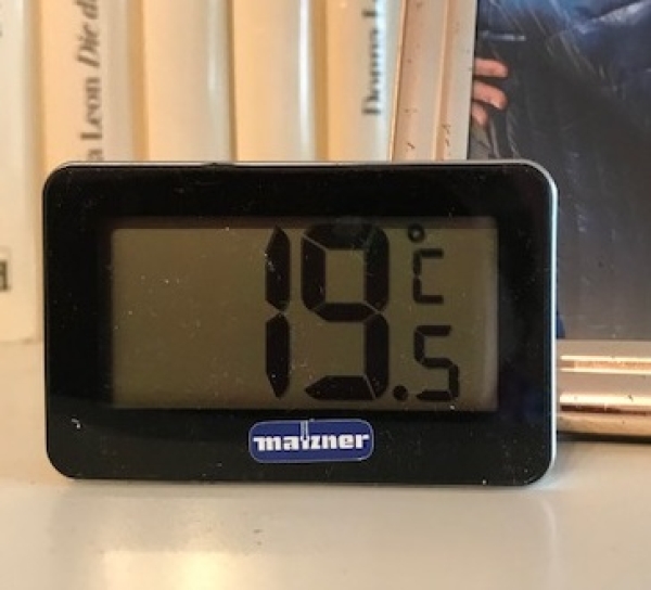 Digitales Thermometer  2028 schwarz - gut lesbare Anzeige der Raumtemperatur - kompaktes Gehäuse