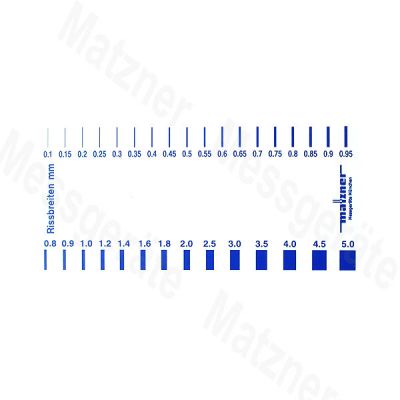 Rissbreitenschablone Profi / Fotomassstab SET 2