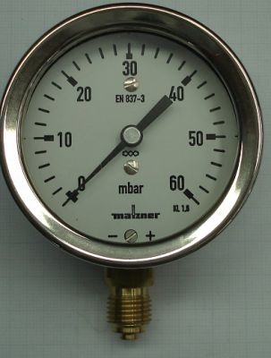 Feindruckmanometer Kp 63  0 - 60 mbar