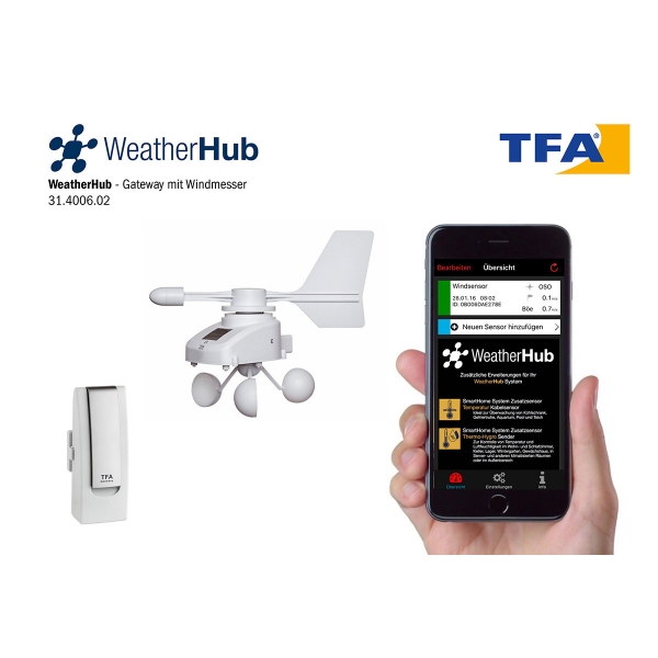 Starter-Set mit Funk-Windmesser WEATHERHUB 31.4006