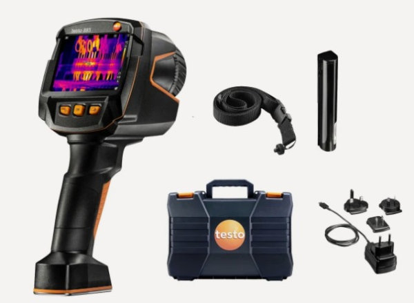 Wärmebildkamera testo 883 mit Standardobjektiv 30°x23° und Thermography App - Aktionspreis