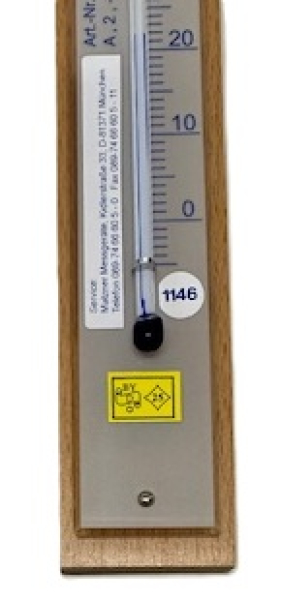 Raumthermometer geeicht bis 2029 mit Eichschein