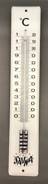 Sauna-Emailthermometer 400 mm lang 0 - 120 °C