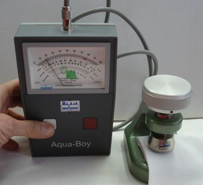 Aqua Boy Textilfeuchtigkeitsmessgerät - TEM I SET 3 - mit Druckspindel Elektrode Messbereich 2,5 - 24,5 %