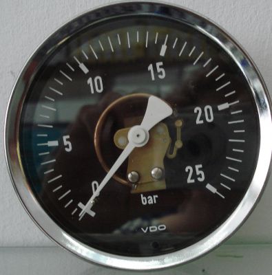 Rohrfedermanometer Schulmanometer NG 100 mm  axial klare Skala