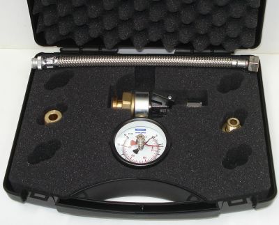 Stau- und Fliessdruckmesser PF/16 mit Schlauchadapter fuer Eckventile